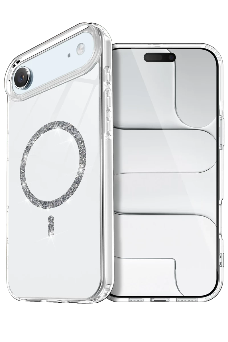 Apple iPhone 17 Uyumlu Air Uyumlu Live Diamond Magsafe Kapak - Şeffaf