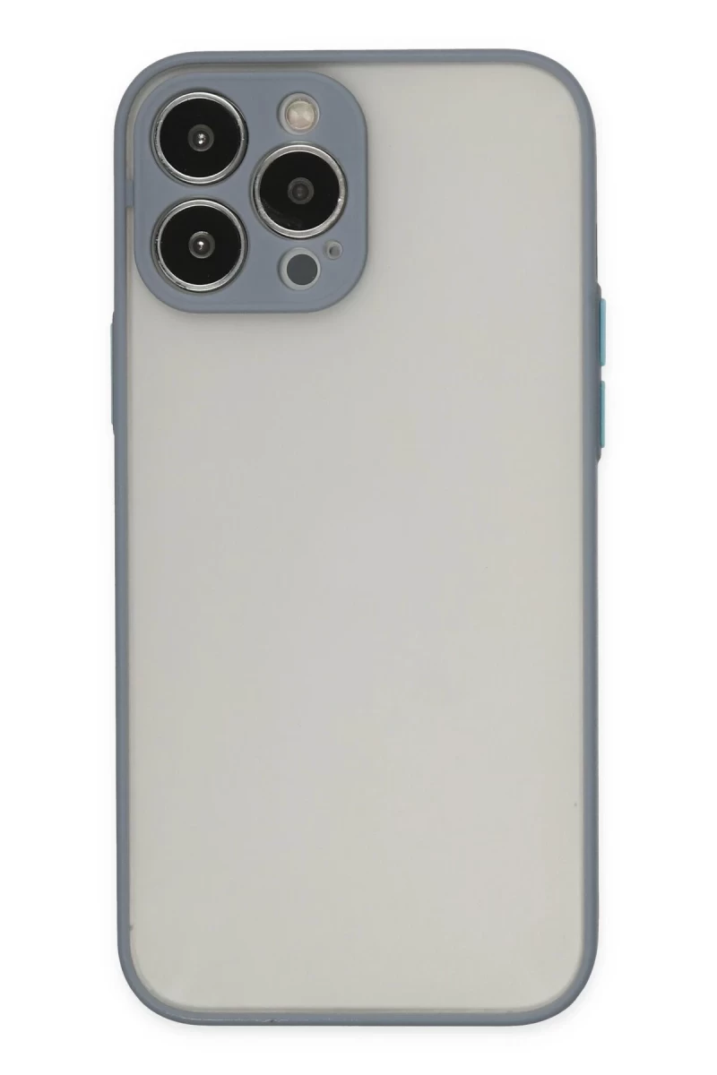 Apple iPhone 15 Pro Max Uyumlu Kılıf Montreal Silikon Kapak - Gri