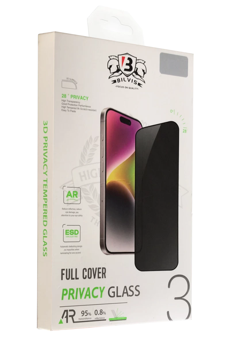 Apple iPhone 13 Pro Max Uyumlu Bilvis 3D Hayalet Cam Ekran Koruyucu