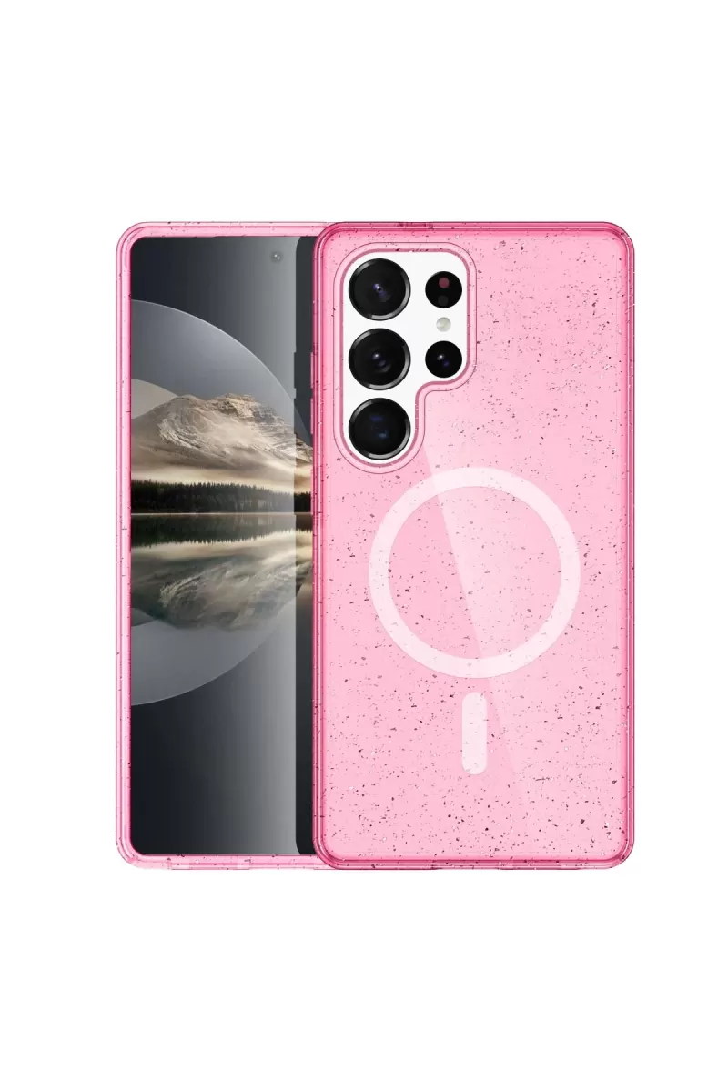 Joko Samsung Galaxy S23 Ultra Uyumlu Kılıf Star Magsafe Kapak - Pembe