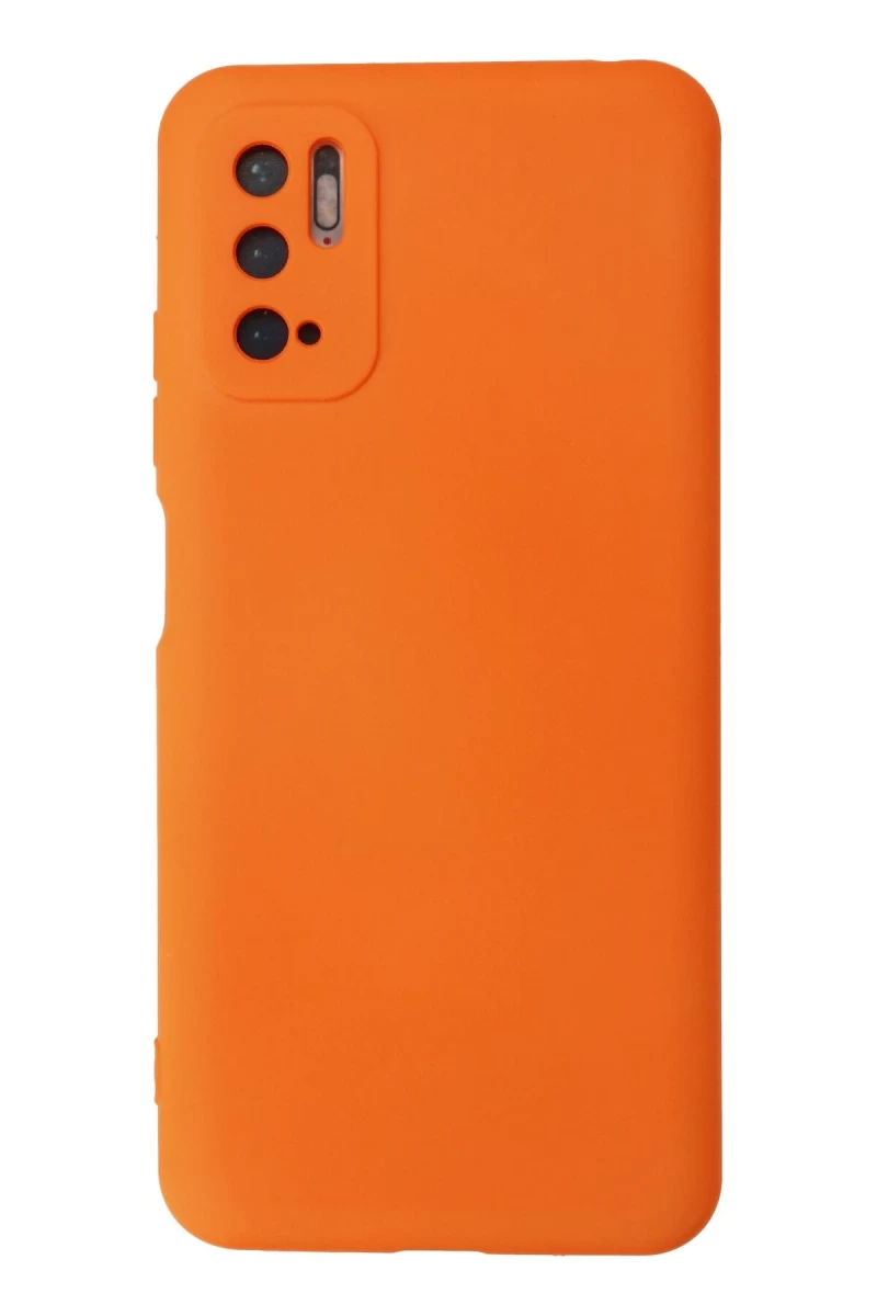 Xiaomi Redmi Note 10 5G Uyumlu Kılıf Nano içi Kadife Silikon - Turuncu