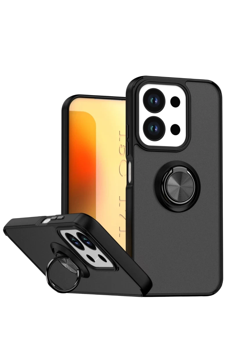 Xiaomi Redmi 15C 4G Uyumlu Montreal Yüzüklü Silikon Kapak - Siyah