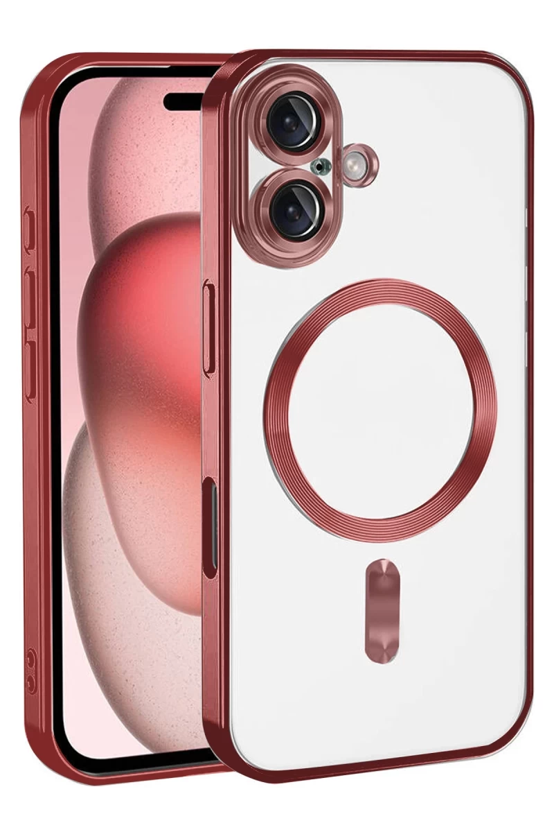 Apple iPhone 17 Uyumlu Kross Magneticsafe Kapak - Kırmızı