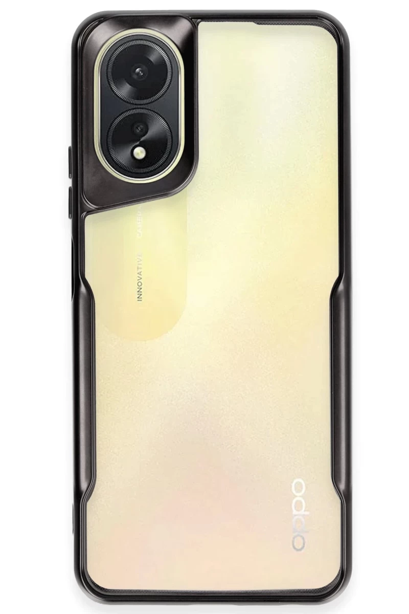 Oppo A38 Uyumlu Kılıf Boyi Silikon Kapak - Siyah