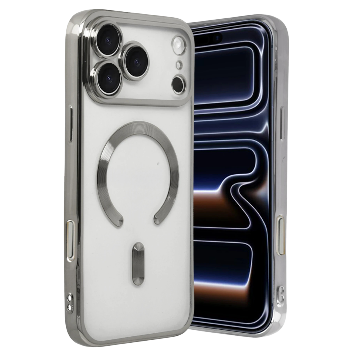 Apple iPhone 18 Pro Kross Magneticsafe Kapak - Gümüş