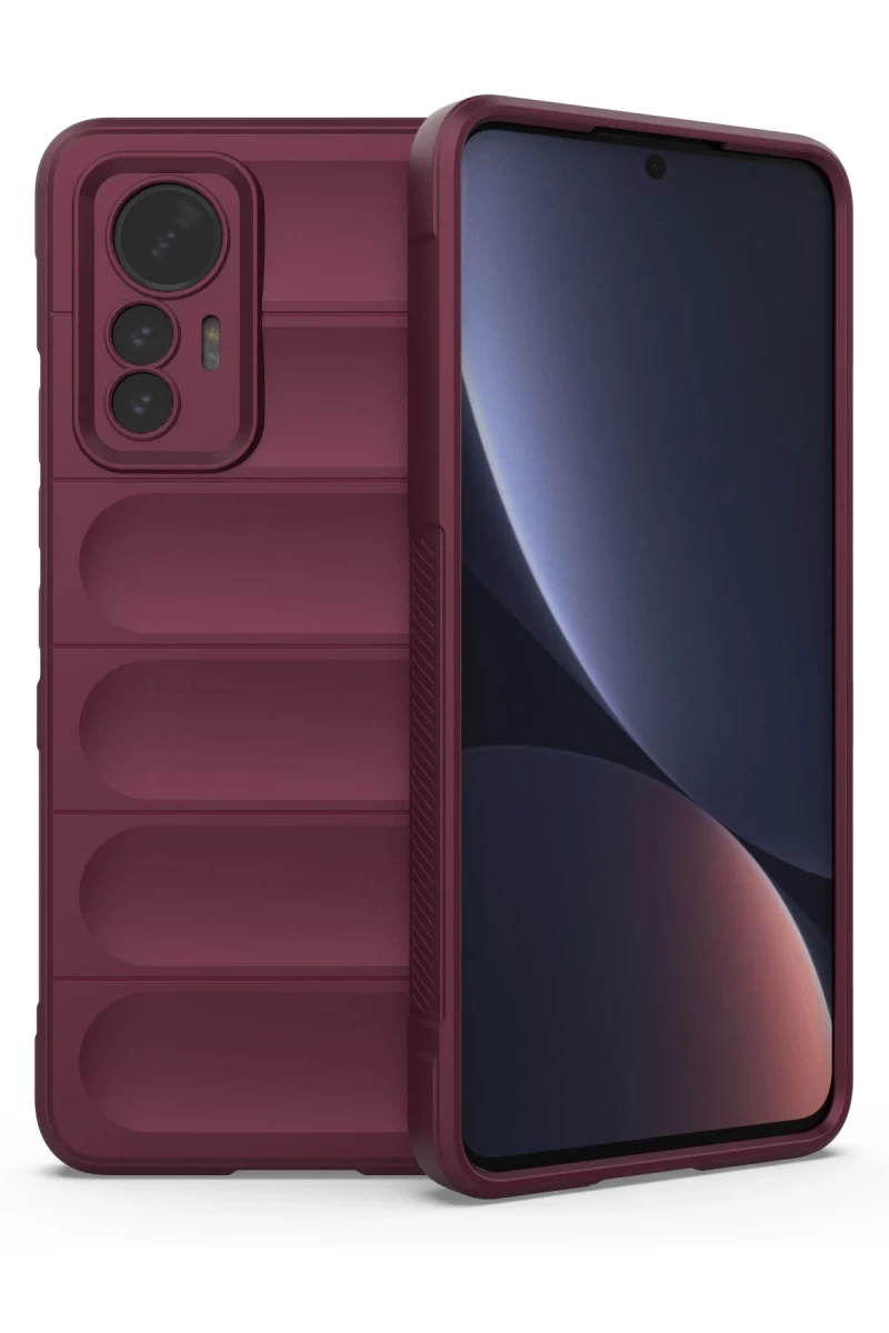 Xiaomi Mi 12 Lite Uyumlu Kılıf Optimum Silikon - Bordo