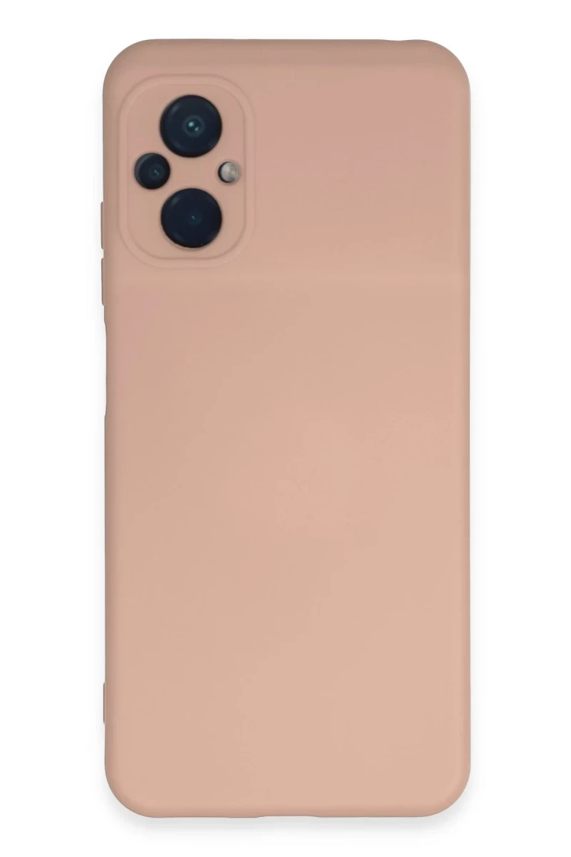 Xiaomi Poco M5 Uyumlu Kılıf Nano içi Kadife Silikon - Pudra