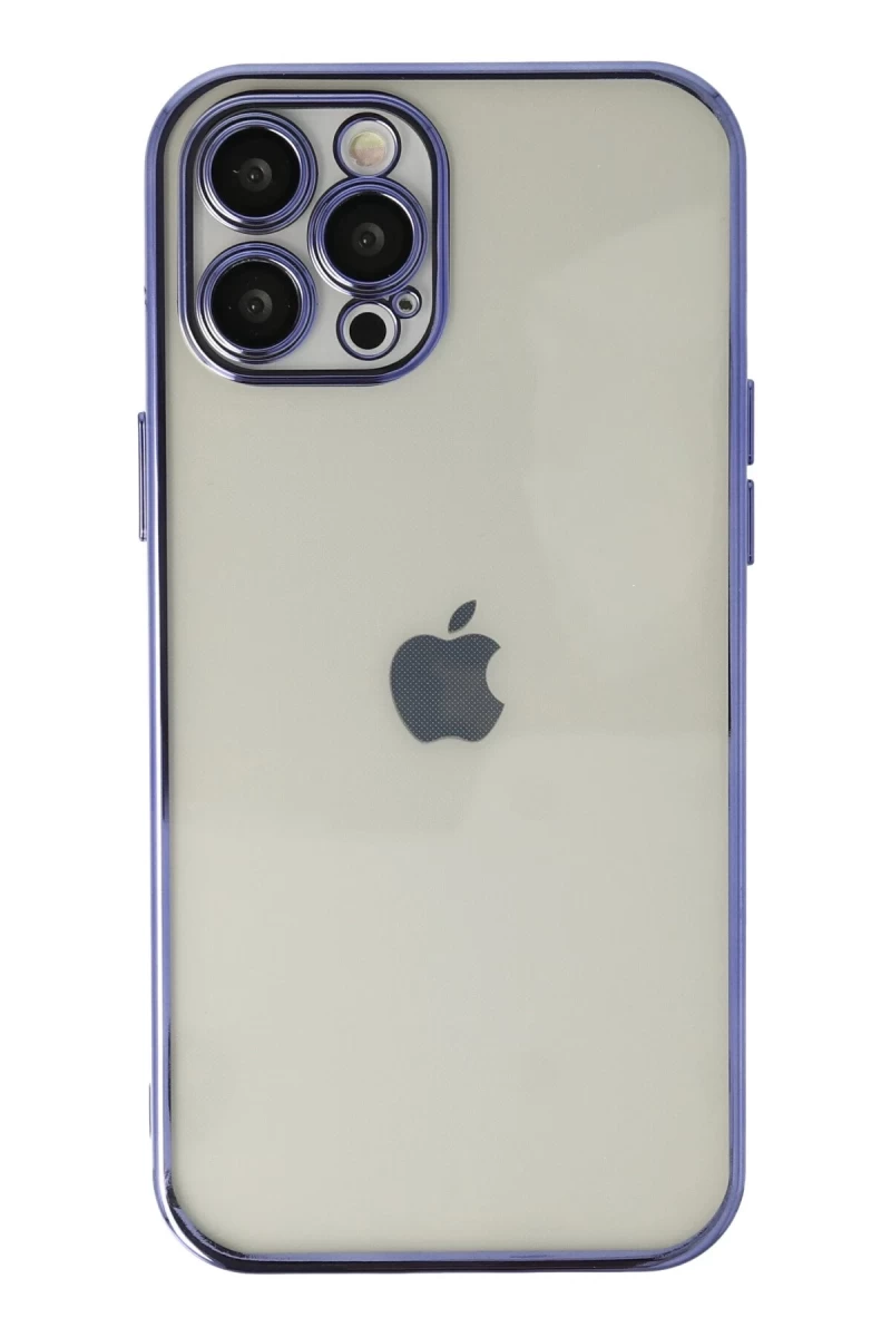 Apple iPhone 12 Pro Max Uyumlu Kılıf Lensli Silikon - Mor