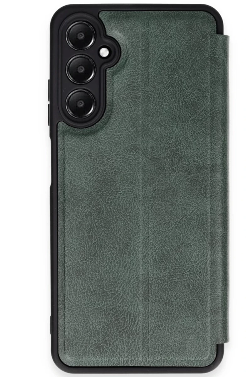 Samsung Galaxy A36 Uyumlu Kılıf Flip Cover - Koyu Yeşil