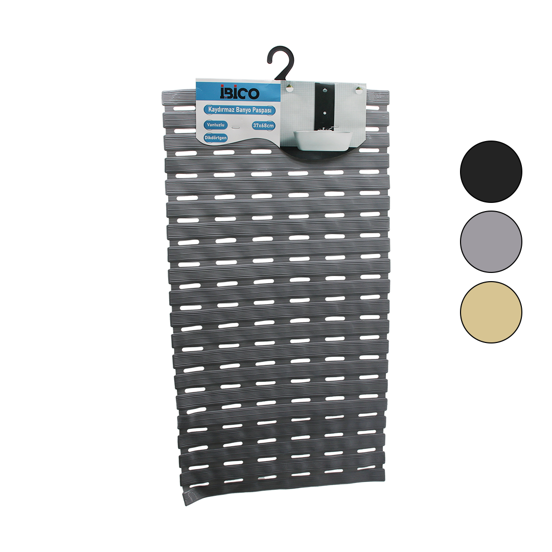 Kaydırmaz Banyo ve Küvet Paspası 37x68 cm PVC Vantuzlu