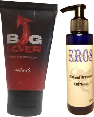 Big Lover Erkeklere Özel 50 ml Jel 50 ml Maximum Strength Hardening Gel For Men + Eros Natural Personal Lubricant 125 ml Lubricant  Jel