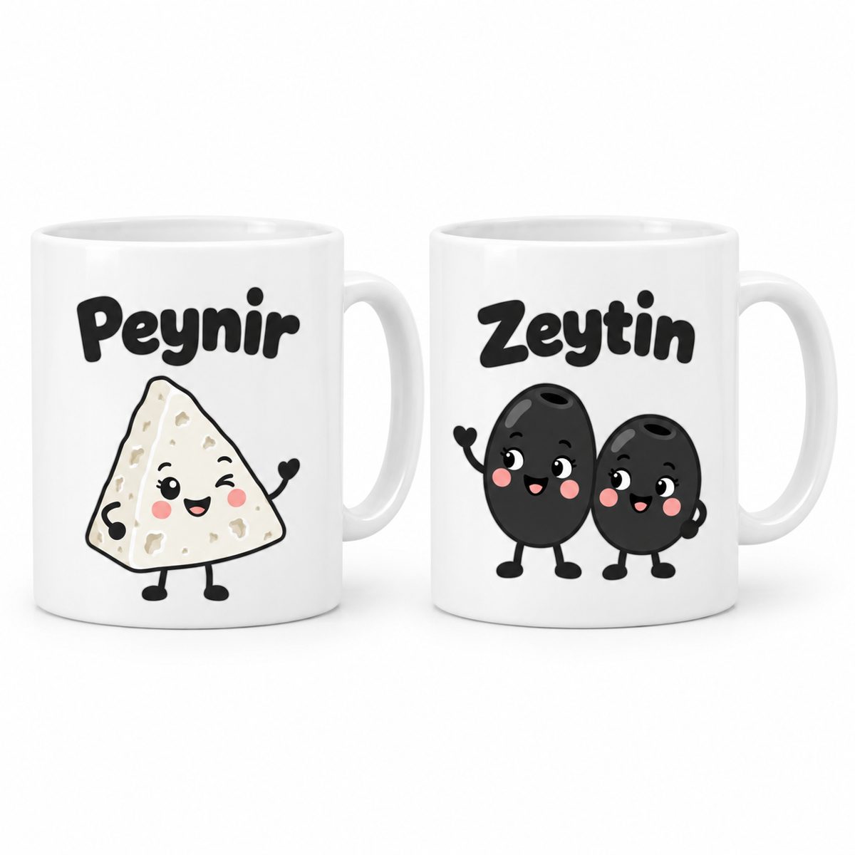 Peynir ve Zeytin 2'li Porselen Kupa Seti - MODEL 406