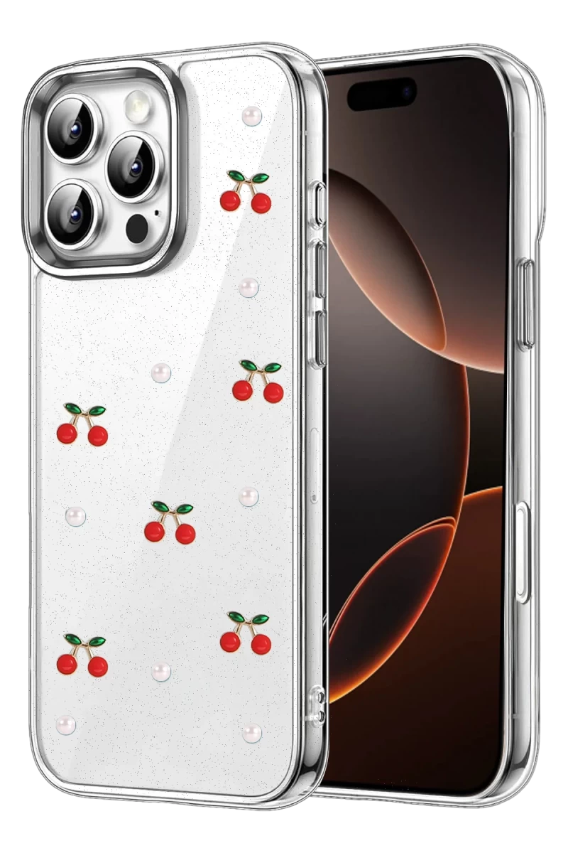 Apple iPhone 16 Pro Max Uyumlu Fiyonk Desenli Kapak - Desen 9