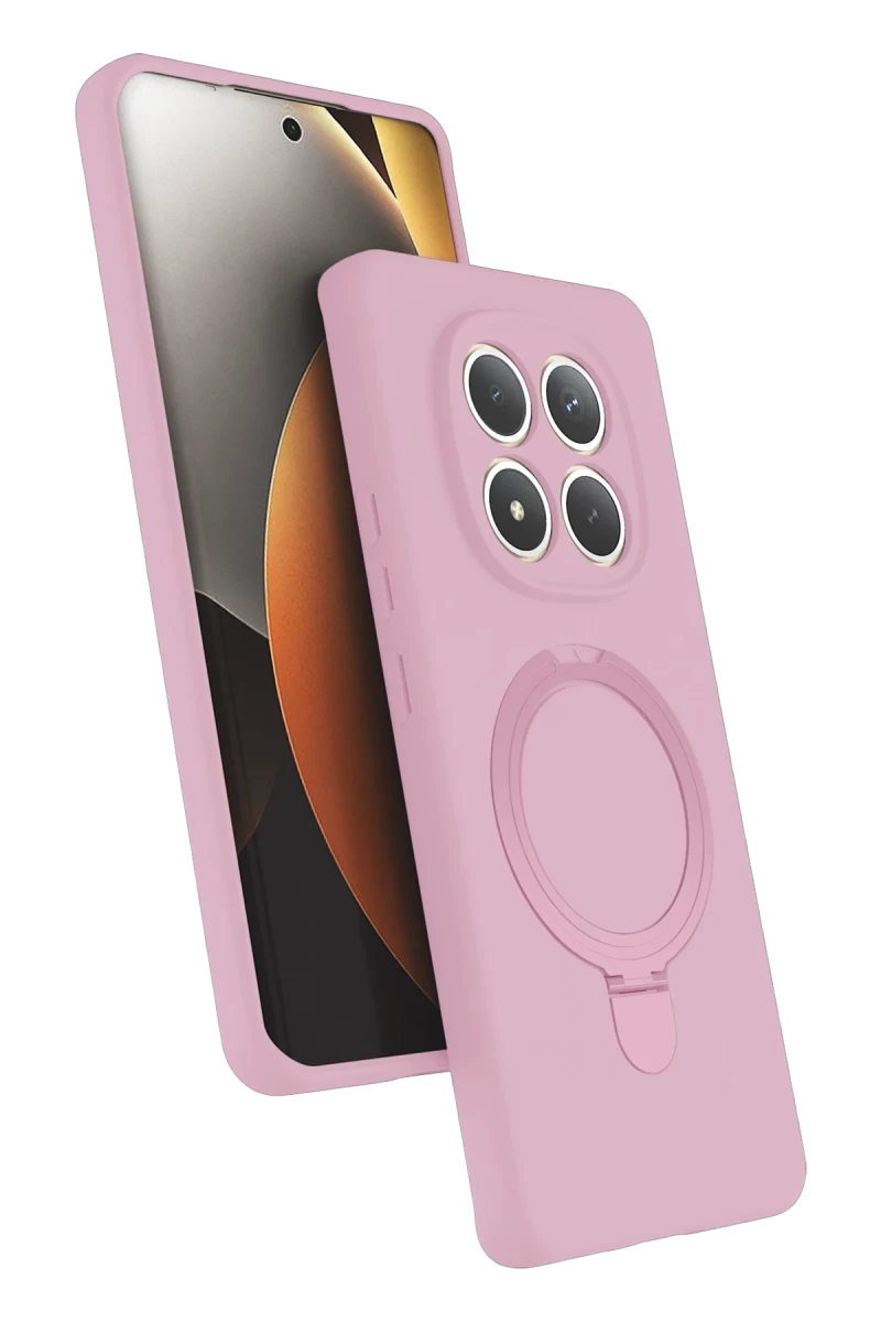 Xiaomi Redmi Note 15 4G Uyumlu Regal Magsafe Standlı Kapak - Açık Pembe
