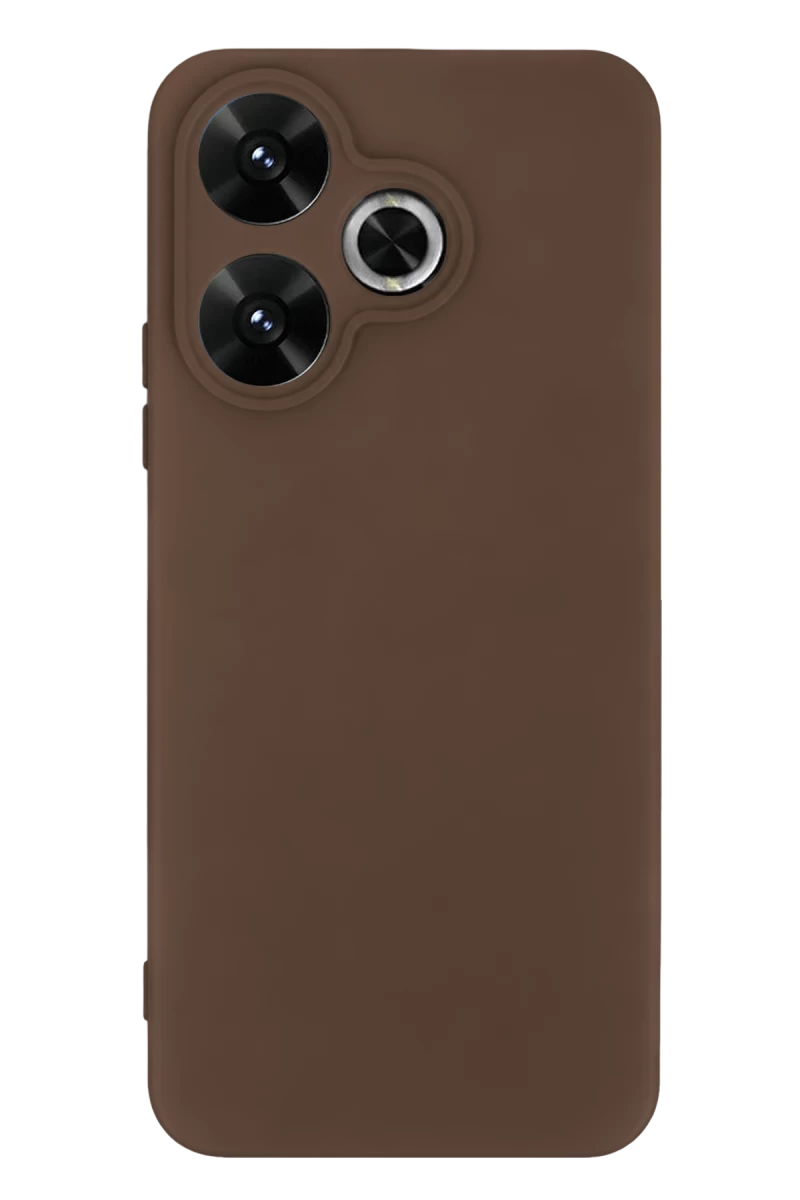Xiaomi Redmi 13 4G Uyumlu Kılıf First Silikon - Kahverengi