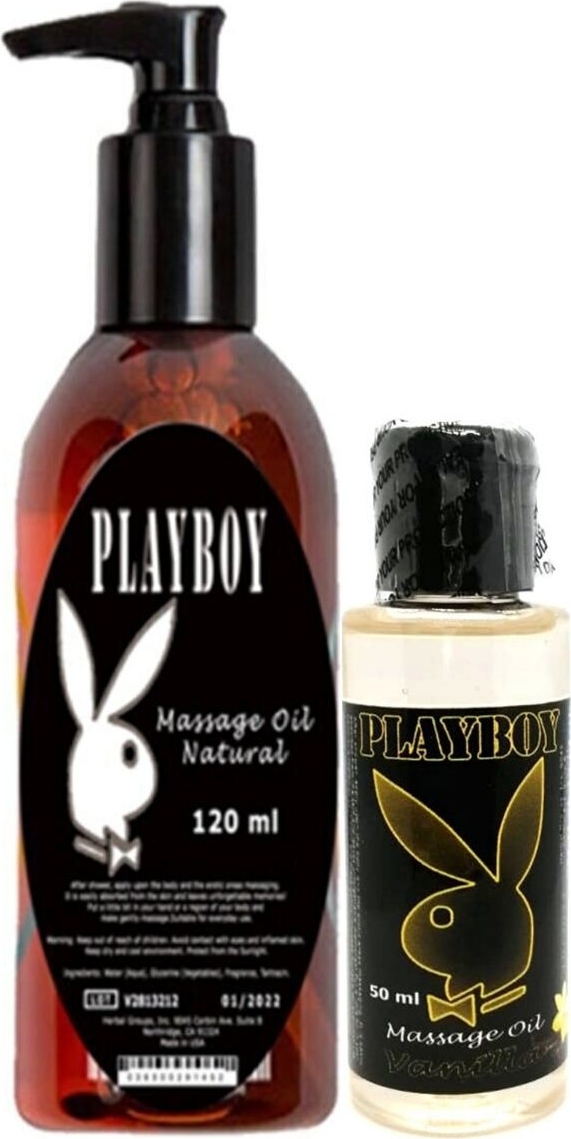 Playboy Aromaterapi Natural Massage Oil 120 ml + Vanilya Aromalı Massage Vücut Masaj Yağı 50 ml