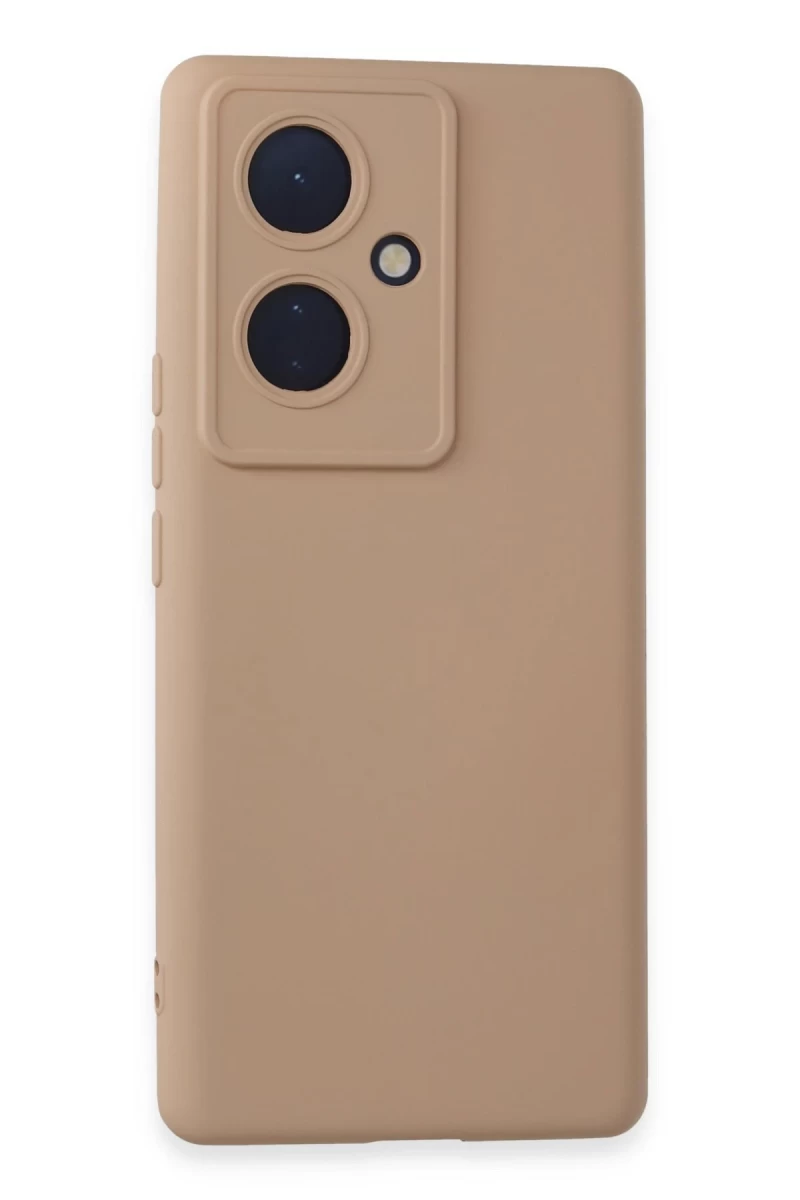 Vivo V29 Lite Uyumlu Kılıf Nano içi Kadife Silikon - Pudra