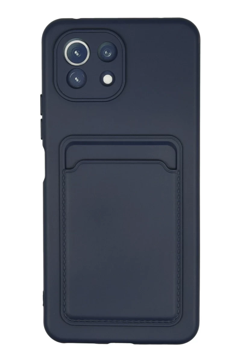 Xiaomi Mi 11 Uyumlu Kılıf Kelvin Kartvizitli Silikon - Lacivert
