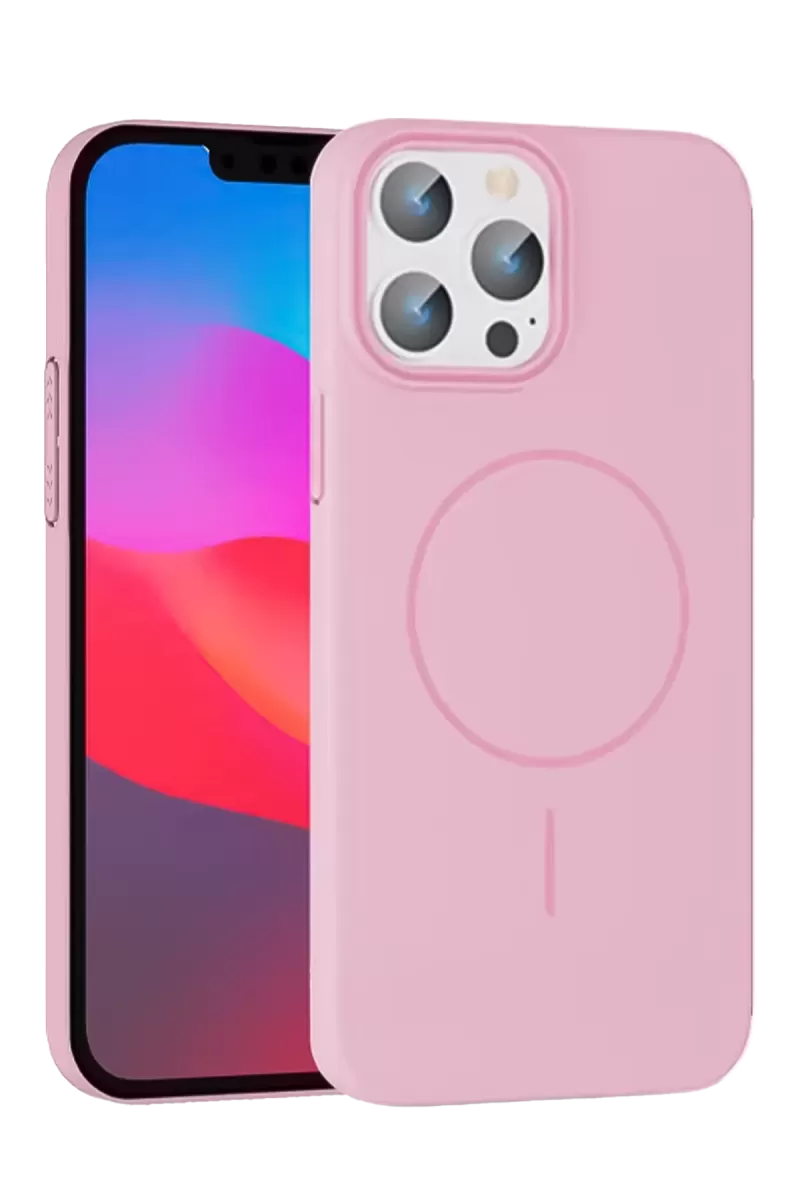 Joko Apple iPhone 15 Pro Max Uyumlu Broş Magsafe Kapak - Pembe