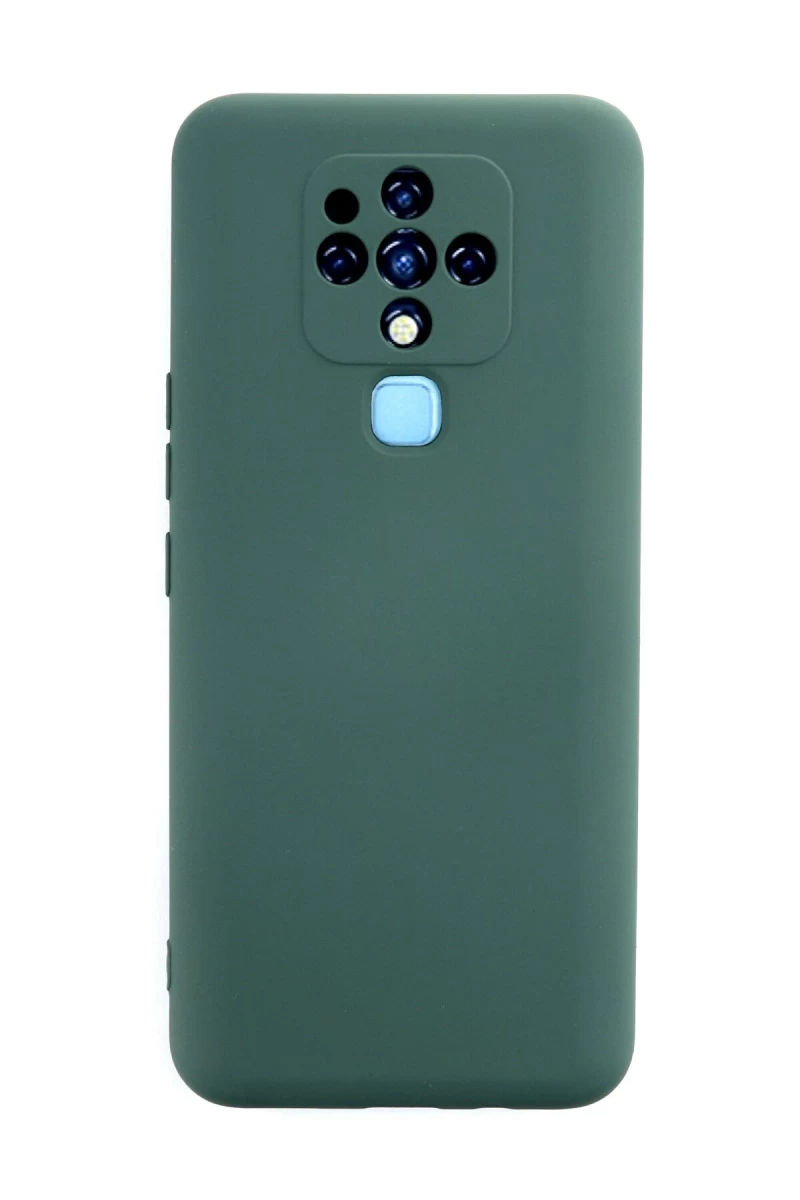 Tecno Camon 16 Uyumlu Kılıf Nano içi Kadife Silikon - Koyu Yeşil