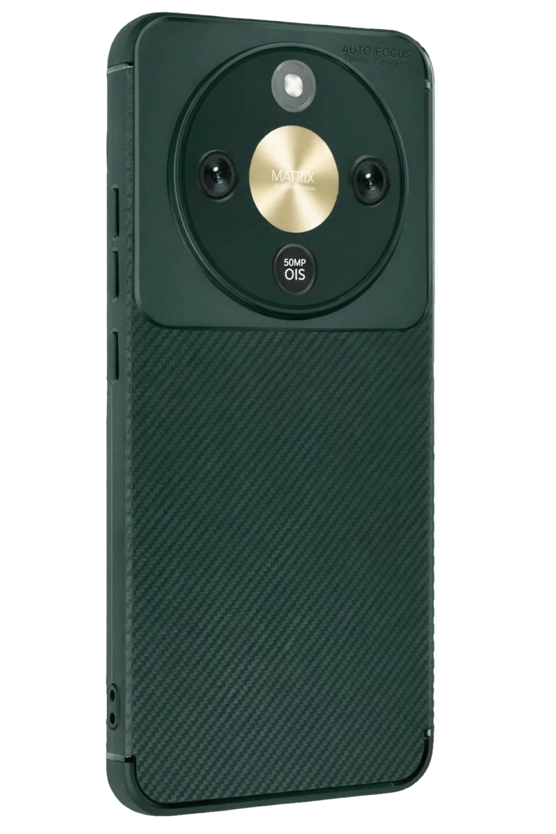 Huawei Honor Magic 8 Lite Uyumlu Auto Focus Karbon Kapak - Koyu Yeşil