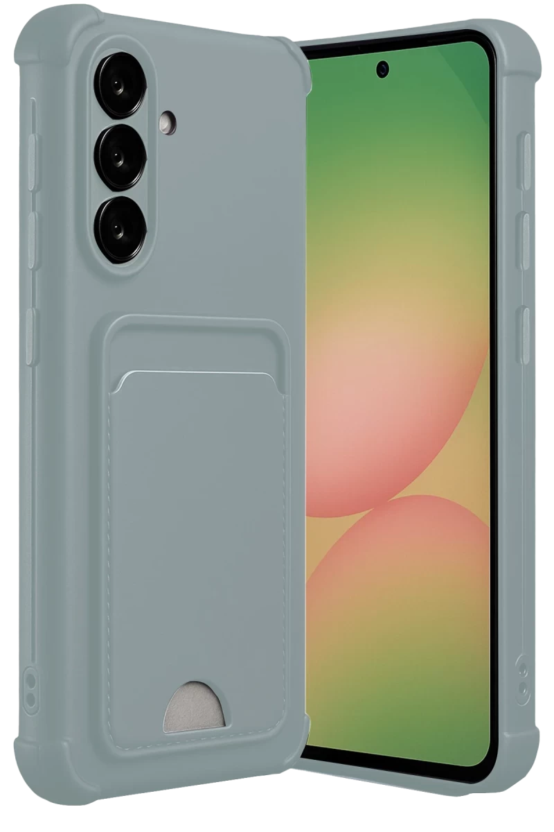 Samsung Galaxy A56 Uyumlu Kılıf Kelvin Kartvizitli Silikon - Açık Yeşil