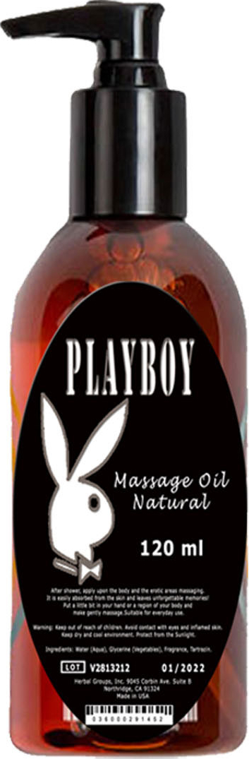 Playboy 120ML Masaj Yağı Naturel Aromaterapi  Cxnt - Playboy Natural Massage 120ML Oil
