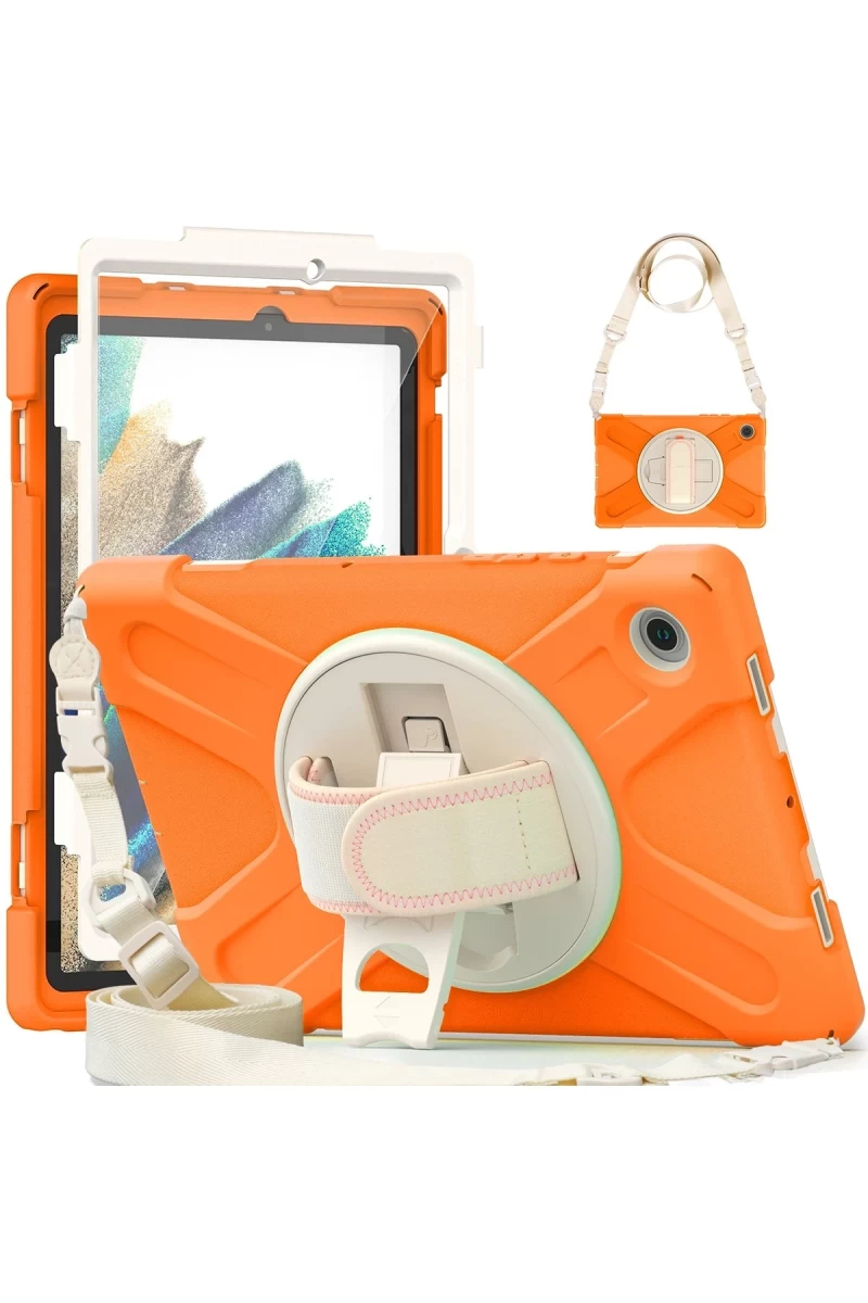 Samsung Galaxy X200 Tab A8 10.5 Kılıf Amazing Tablet Kapak - Turuncu