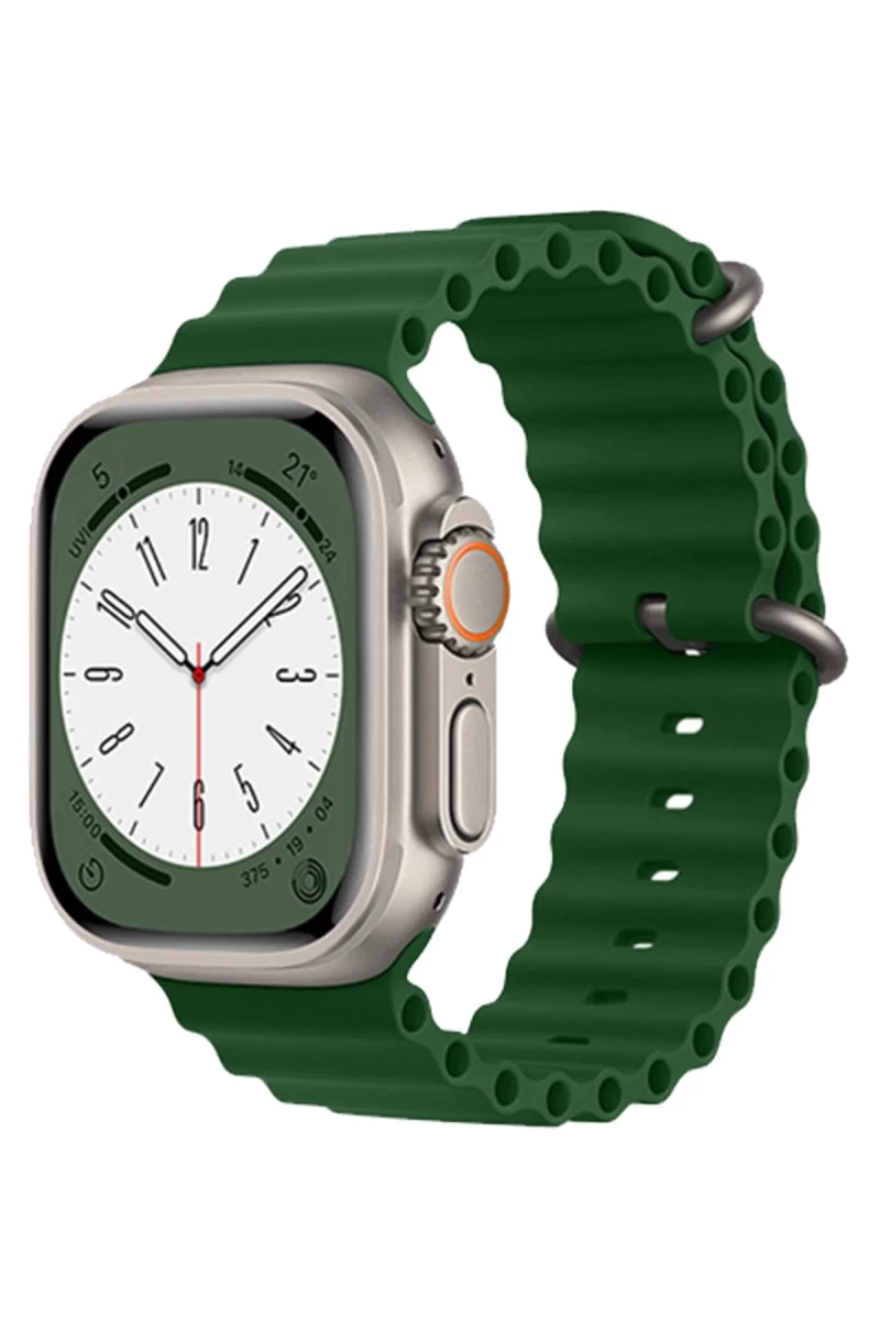 Apple Watch 38mm Uyumlu Ocean Kordon - Koyu Yeşil