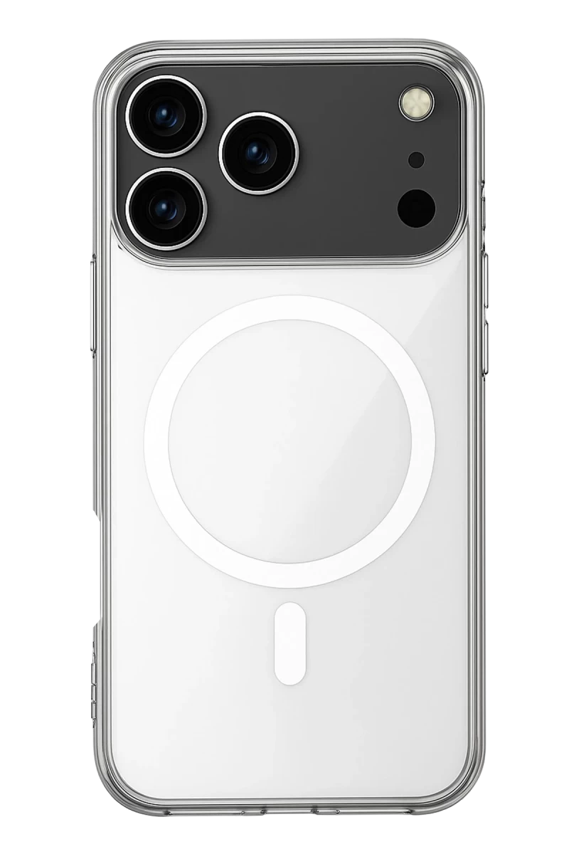 Apple iPhone 17 Pro Max Uyumlu Kılıf Magneticsafe Şeffaf Silikon - Şeffaf