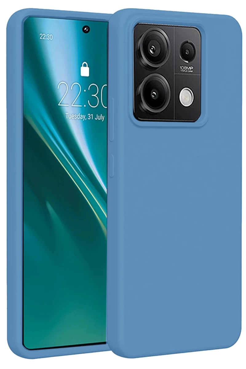 Xiaomi Redmi Note 13 4G Uyumlu Kılıf First Silikon - Mavi