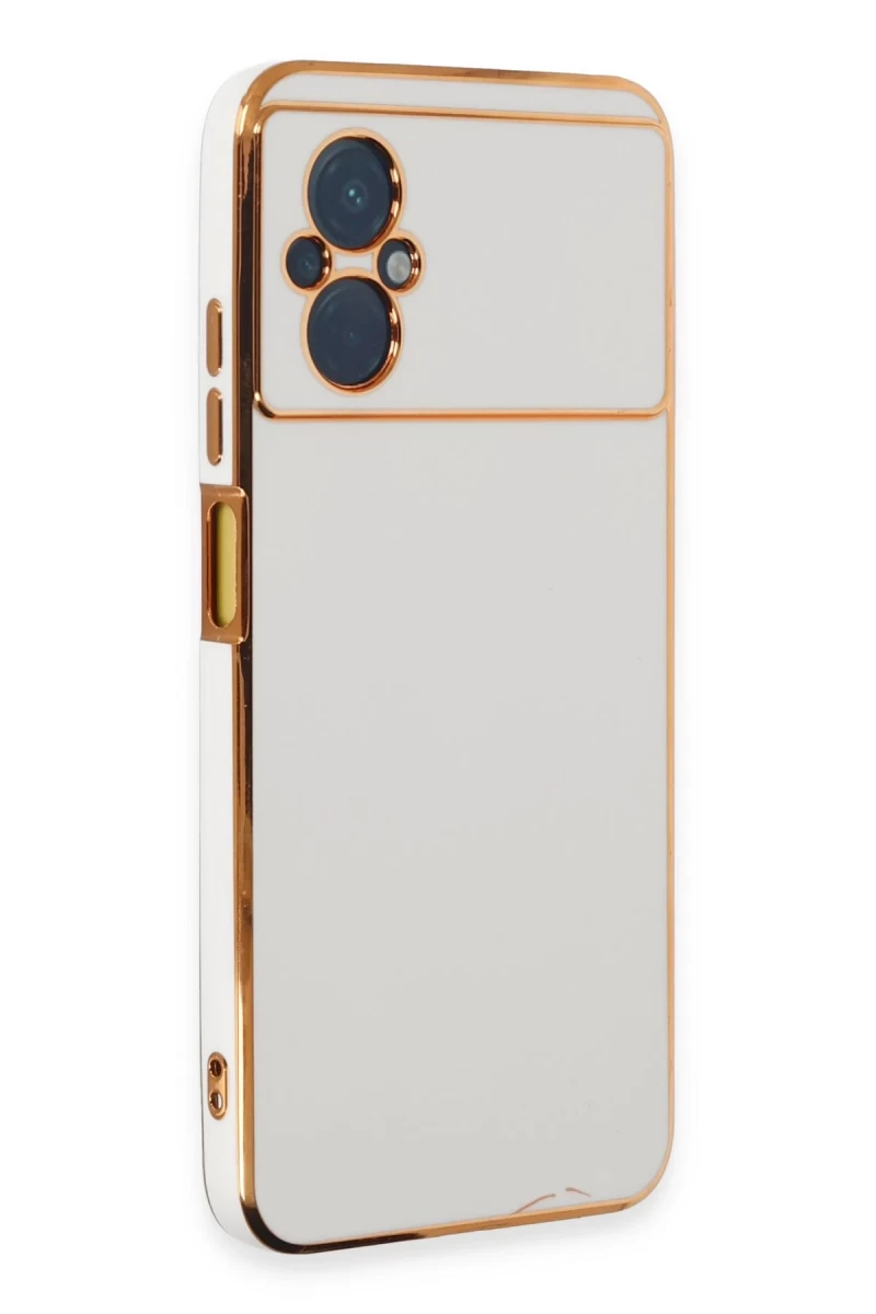 Xiaomi Poco M5 Uyumlu Kılıf Volet Silikon - Beyaz