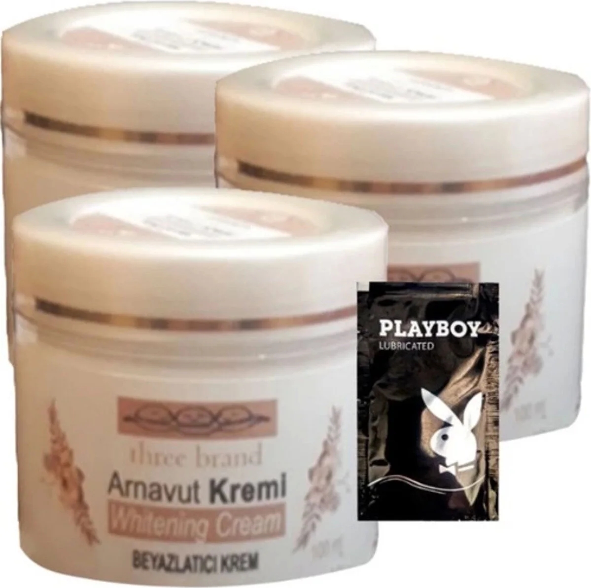 Three Brand Arnavut Kremi 100 ml 3x Adet Whitens Cream Antikara Kremi + 1 Adet Jel Hediye