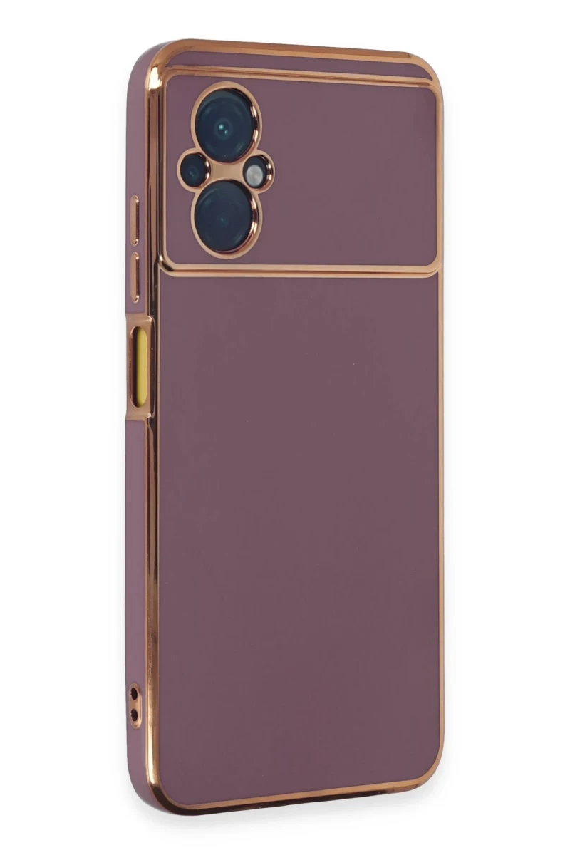 Xiaomi Poco M5 Uyumlu Kılıf Volet Silikon - Mor