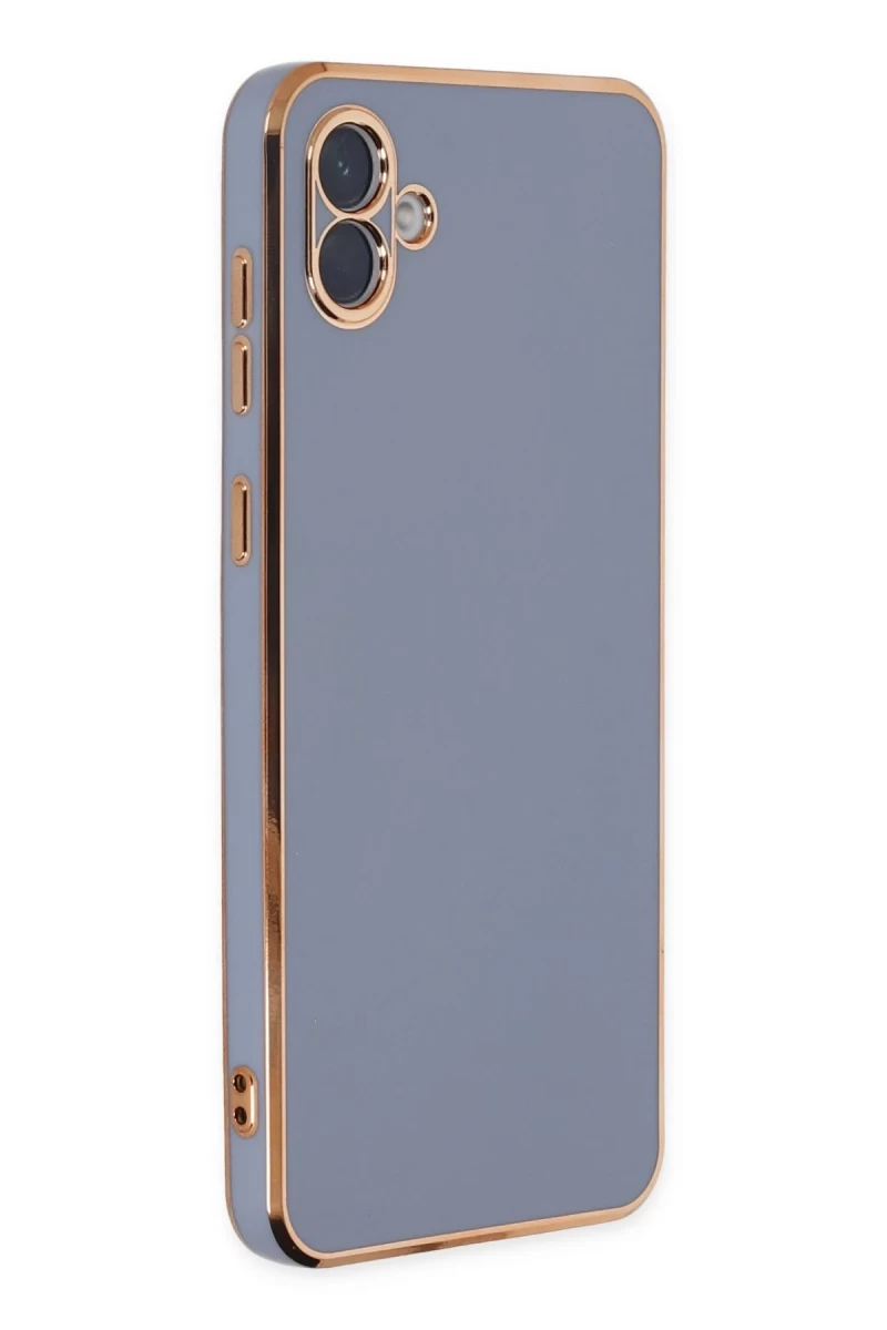 Samsung Galaxy A04 Uyumlu Kılıf Volet Silikon - Mavi