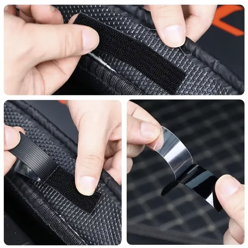 Araç Ev Ofis Çok Amaçlı Kaydırmaz Çift Taraflı Cırt Velcro Bant 16?lı Set 23x70mm Siyah