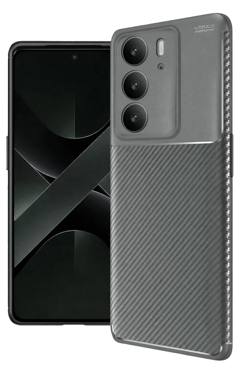 Realme C75 4G Uyumlu Auto Focus Karbon Kapak - Gri