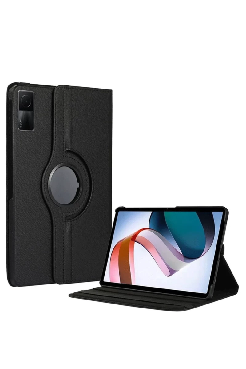 Xiaomi Redmi Pad SE 4G Uyumlu Kılıf 360 Tablet Deri Kılıf - Siyah