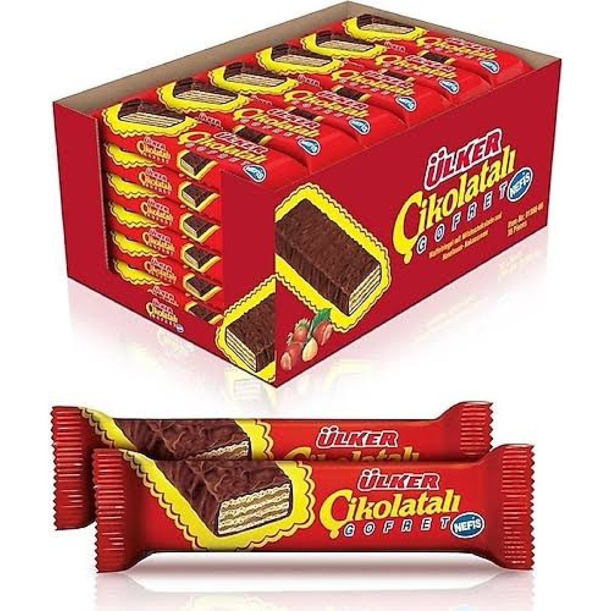 ÜLKER ÇİKOLATALI GOFRET 36 GR KOLİ : 36 LI (36 Adet)