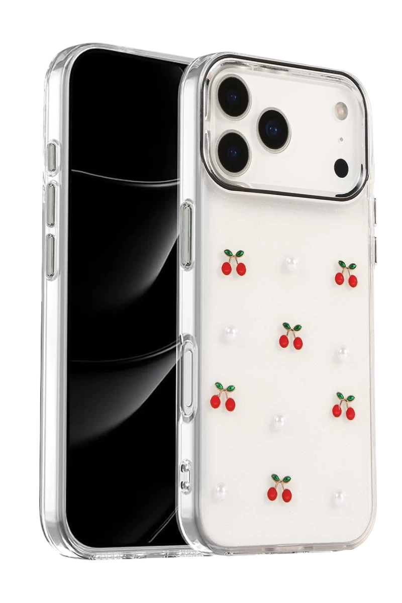 Apple iPhone 17 Pro Uyumlu Fiyonk Desenli Kapak - Desen 9