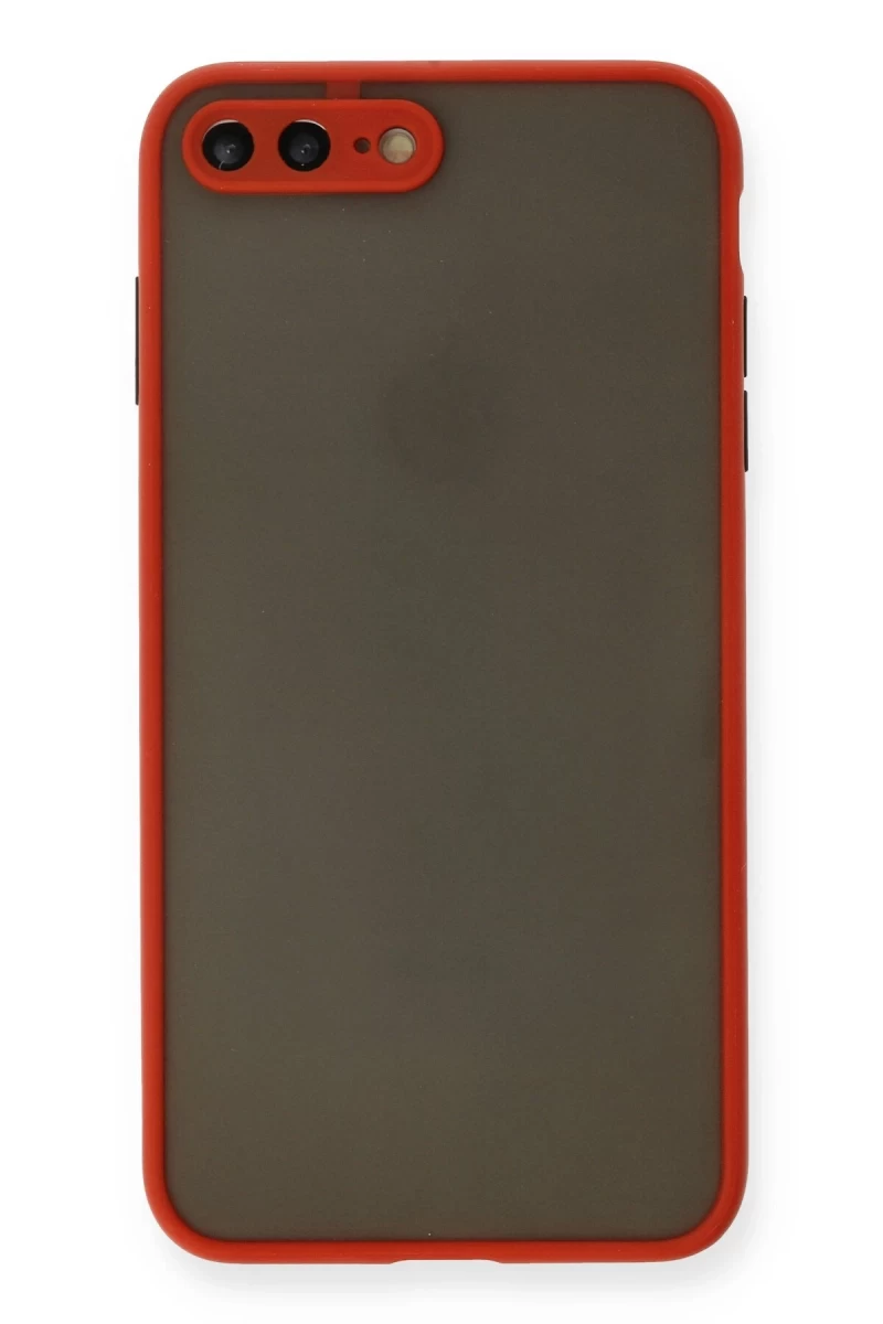 Apple iPhone 7 Plus Uyumlu Kılıf Montreal Silikon Kapak - Kırmızı