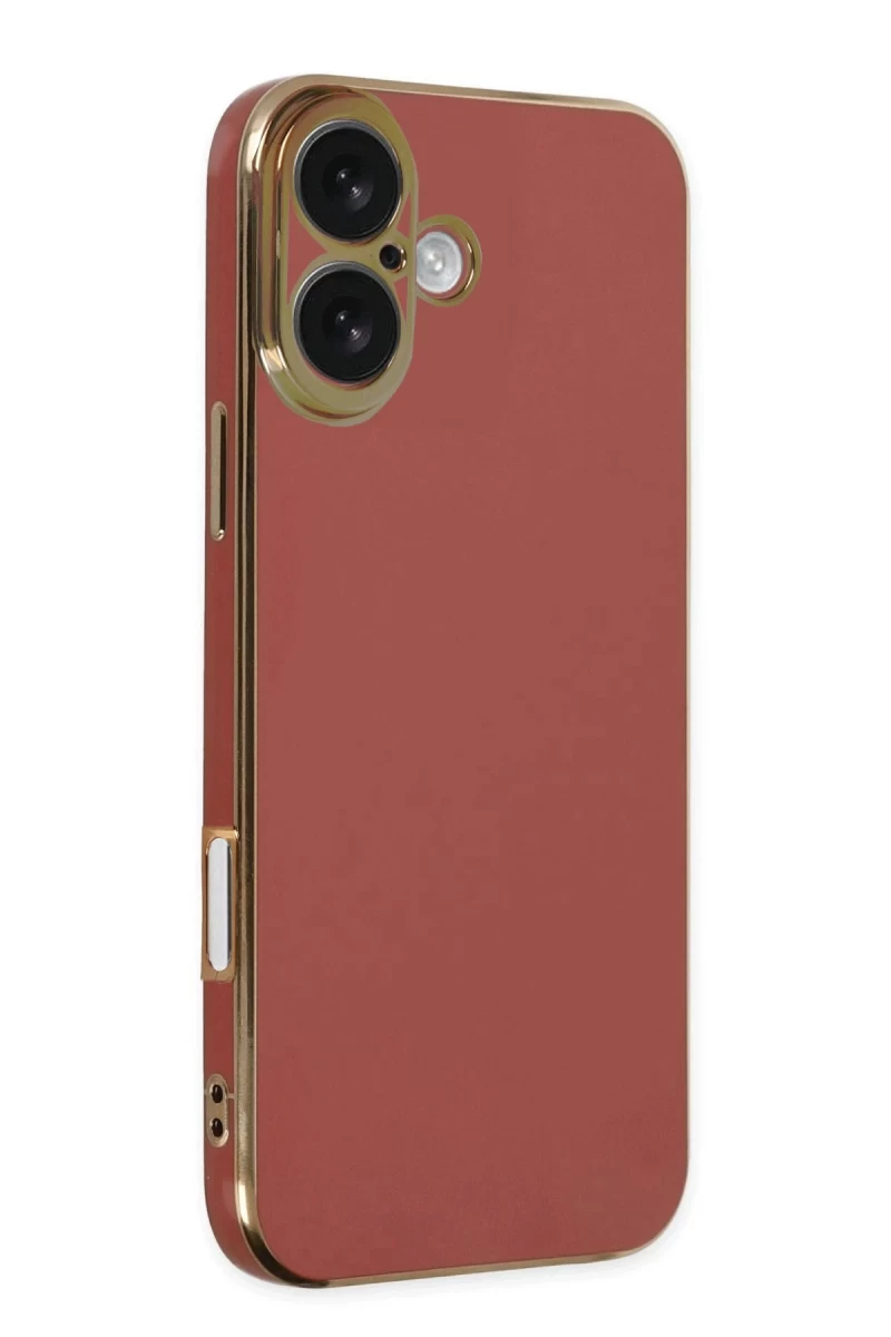 Apple iPhone 16 Uyumlu Kılıf Volet Silikon - Kırmızı