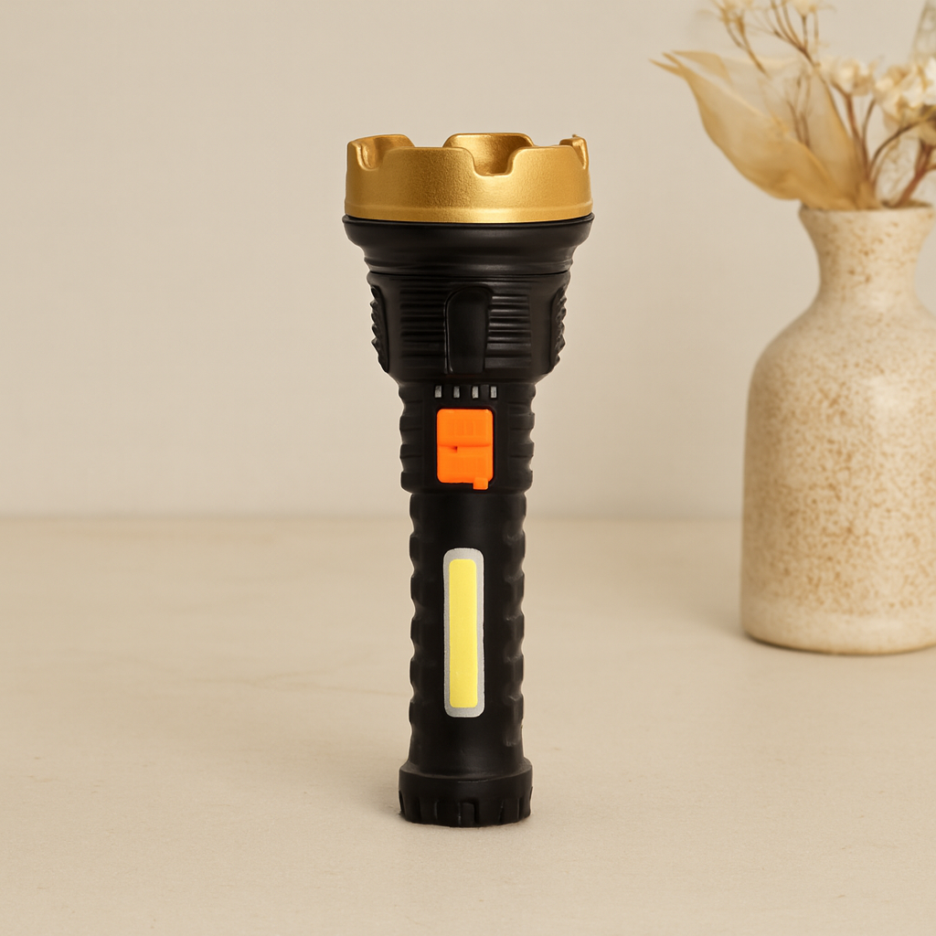 USB Şarjlı 2in1 LED & COB El Feneri (15 cm)