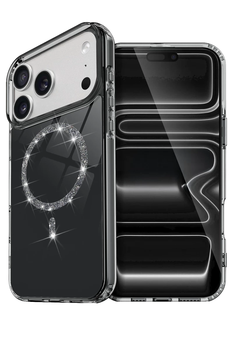 Apple iPhone 17 Pro Uyumlu Live Diamond Magsafe Kapak - Siyah