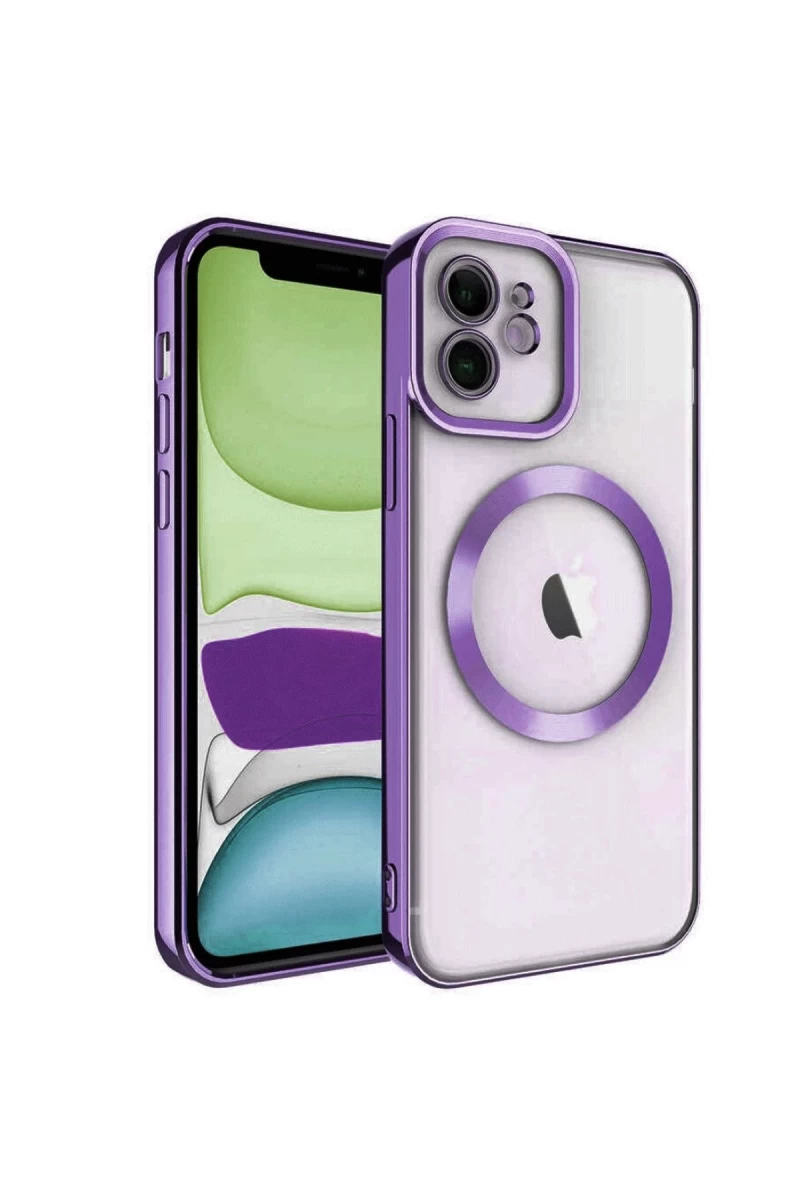 Apple iPhone 12 Uyumlu Kılıf Kross Magneticsafe Kapak - Mor