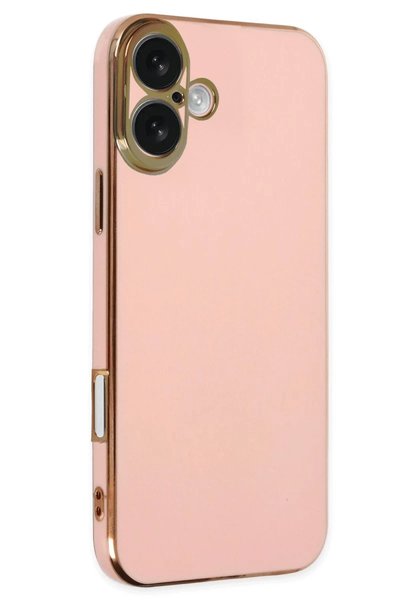 Apple iPhone 16 Uyumlu Kılıf Volet Silikon - Pembe