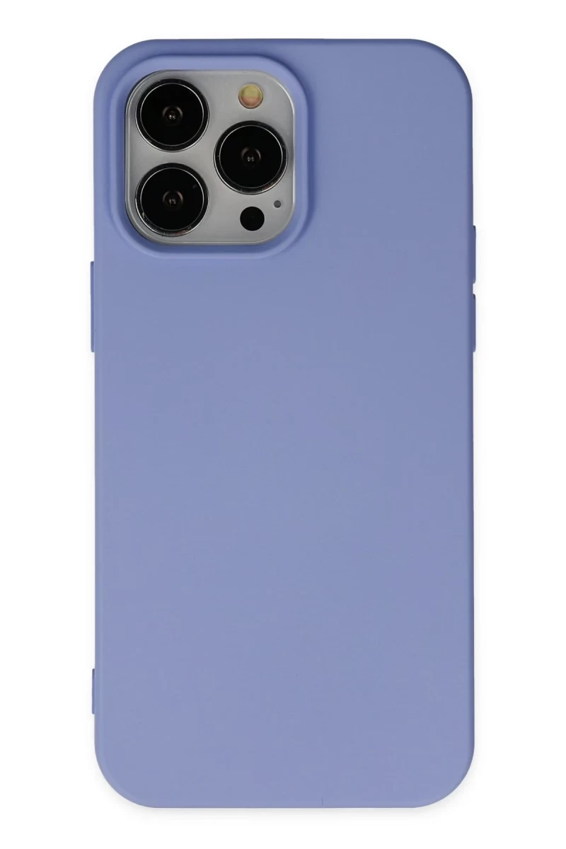 Apple iPhone 14 Pro Uyumlu Kılıf Nano içi Kadife Silikon - Lila