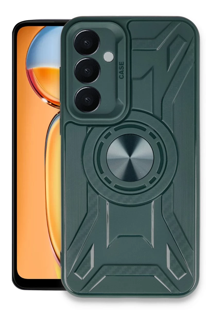 Samsung Galaxy A15 4G Uyumlu Kılıf Lincoln Silikon - Koyu Yeşil