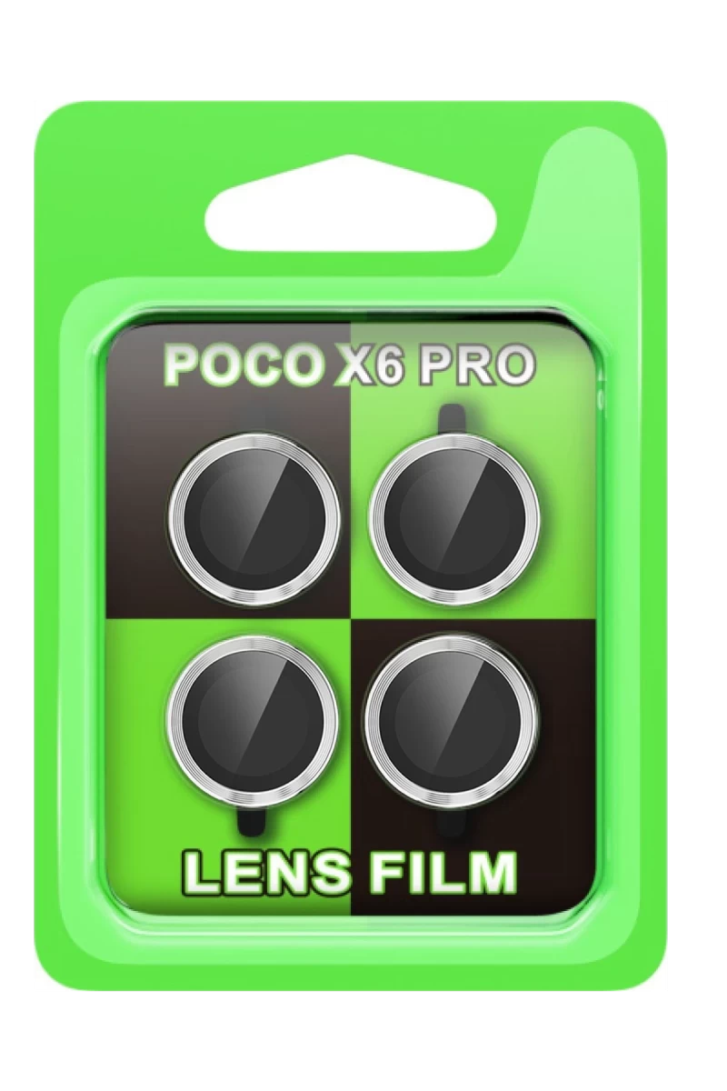 Xiaomi Poco X6 Pro Uyumlu Raze Metal Kamera Lens - Gümüş