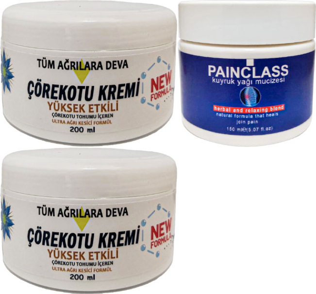 Çörek Otu Kremi White Box 2 Adet 200 ml + Painclass Kuyruk Yağı Kremi 150 ml / Krem Seti